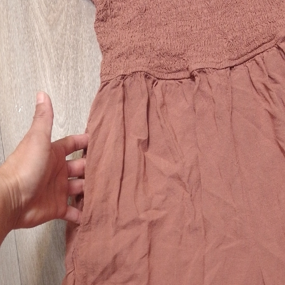 Prana Brown Jumpsuit with Wide-Leg Palazzo Style - Picture 6 of 7